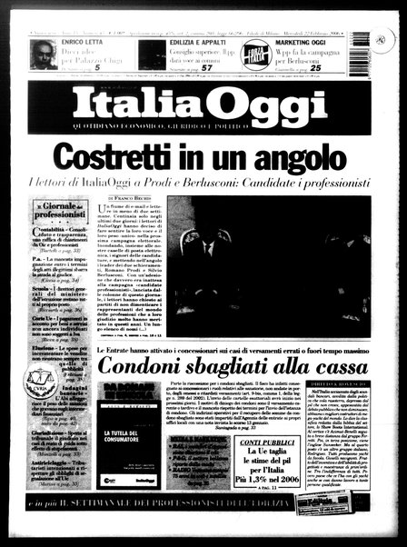 Italia oggi : quotidiano di economia finanza e politica